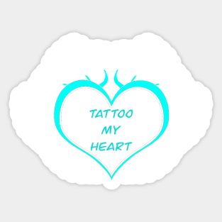 Copy of TATTOO MY HEART RED AND BLACK Sticker